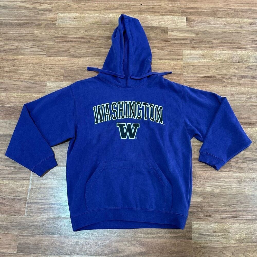 University of Washington Purple and Black Hoodie Sweatshirt | Men Size Small